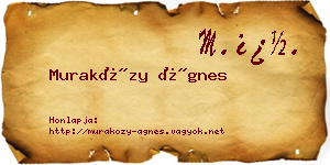 Muraközy Ágnes névjegykártya